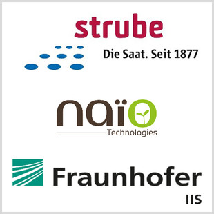 Logos aller Kooperationspartner: Strube D&S GmbH, NAÏO-Technologies und Fraunhofer-Entwicklungszentrum Röntgentechnik EZRT.