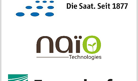 Logo wszystkich partnerów do współpracy: Strube D&S GmbH, NAÏO-Technologies und Fraunhofer-Entwicklungszentrum Röntgentechnik EZRT.