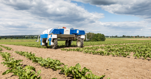  The robot is completely autonomous and automated on the sugar beet test fields.