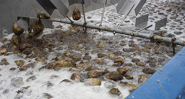 Strube Weber Wanne biogas stone separation facility