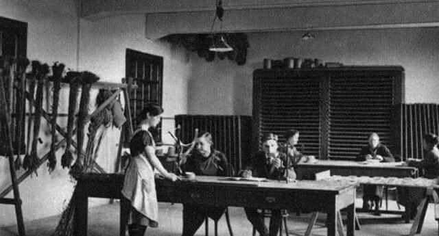 Historic grain selection room near Strube